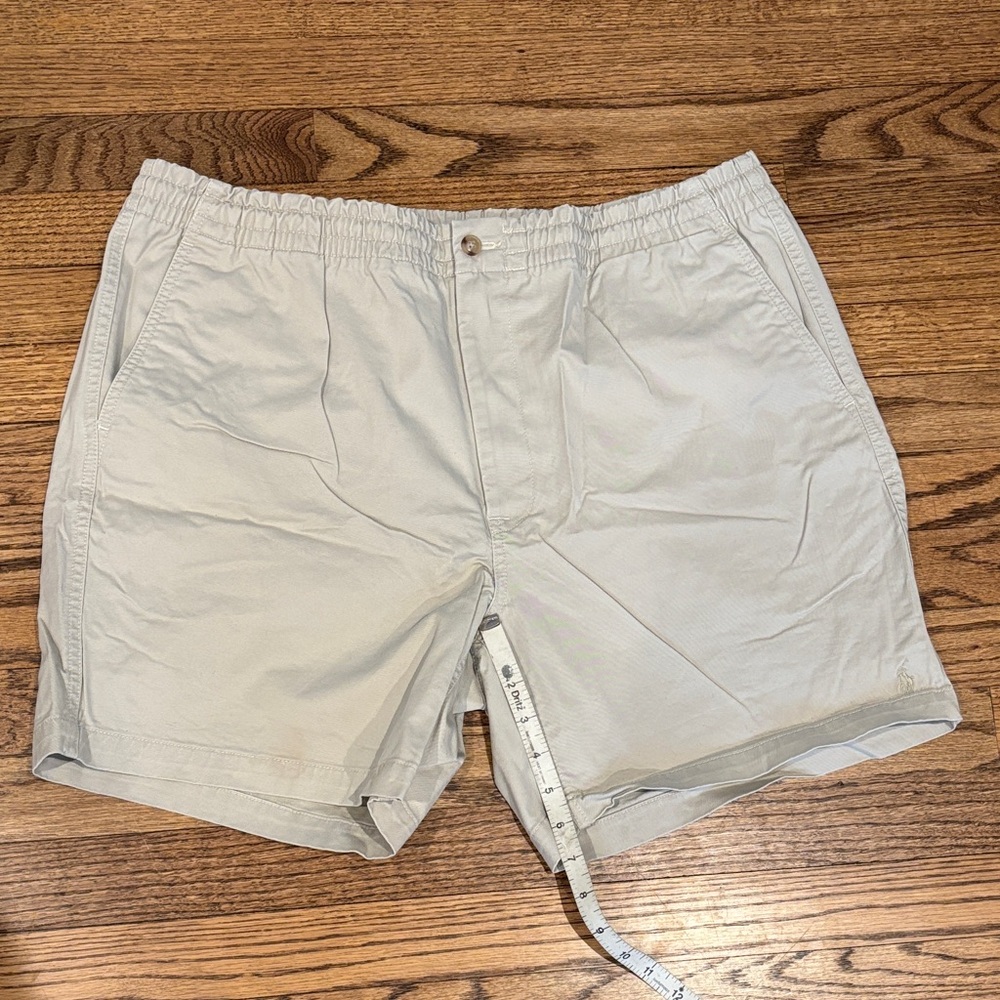 Polo Ralph Lauren Men's Light khaki Flat Front Elastic-Waist Shorts XXL
